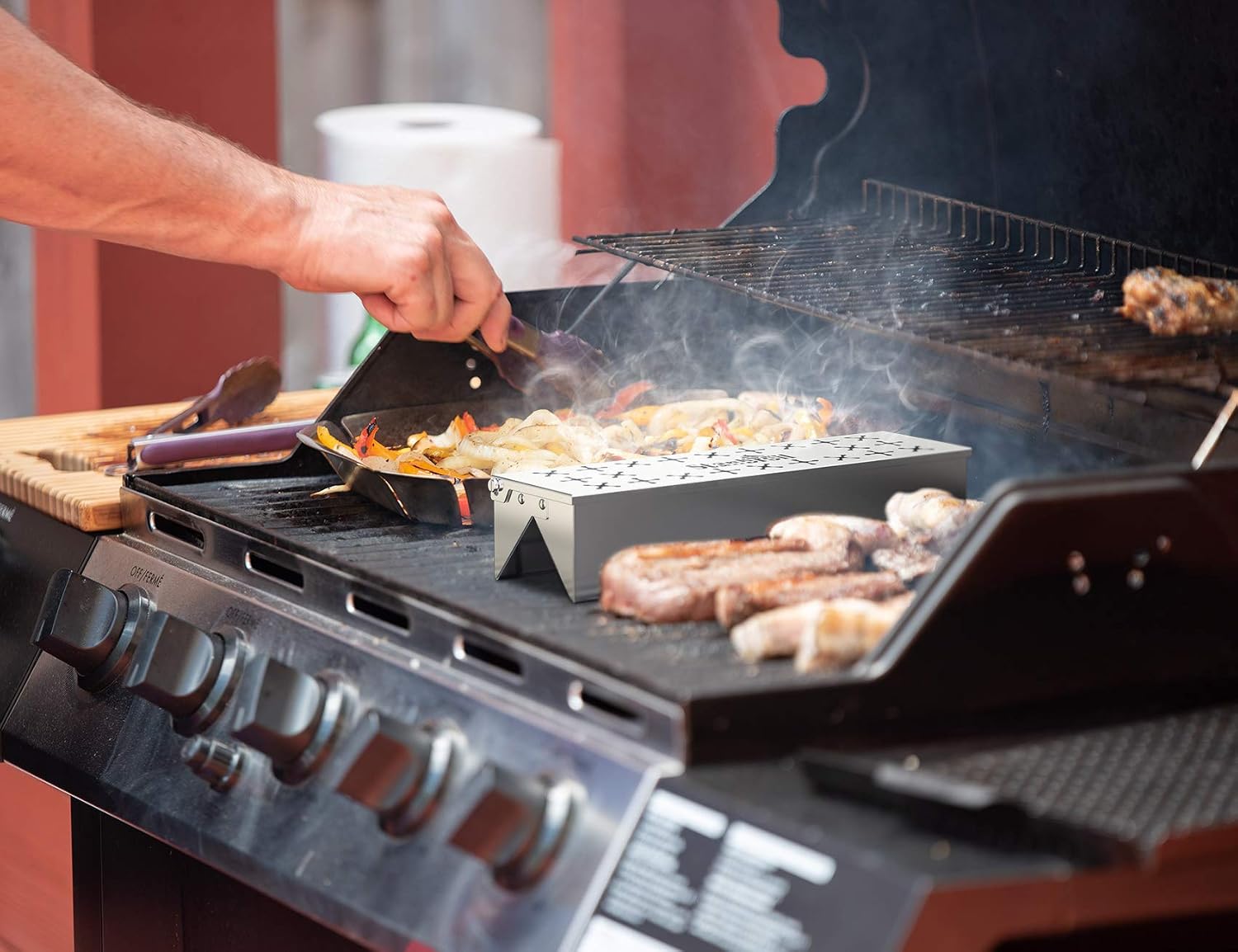 Stanbroil Stainless Steel Smoker Box Gas Grilling Wood Chip Smoking Box