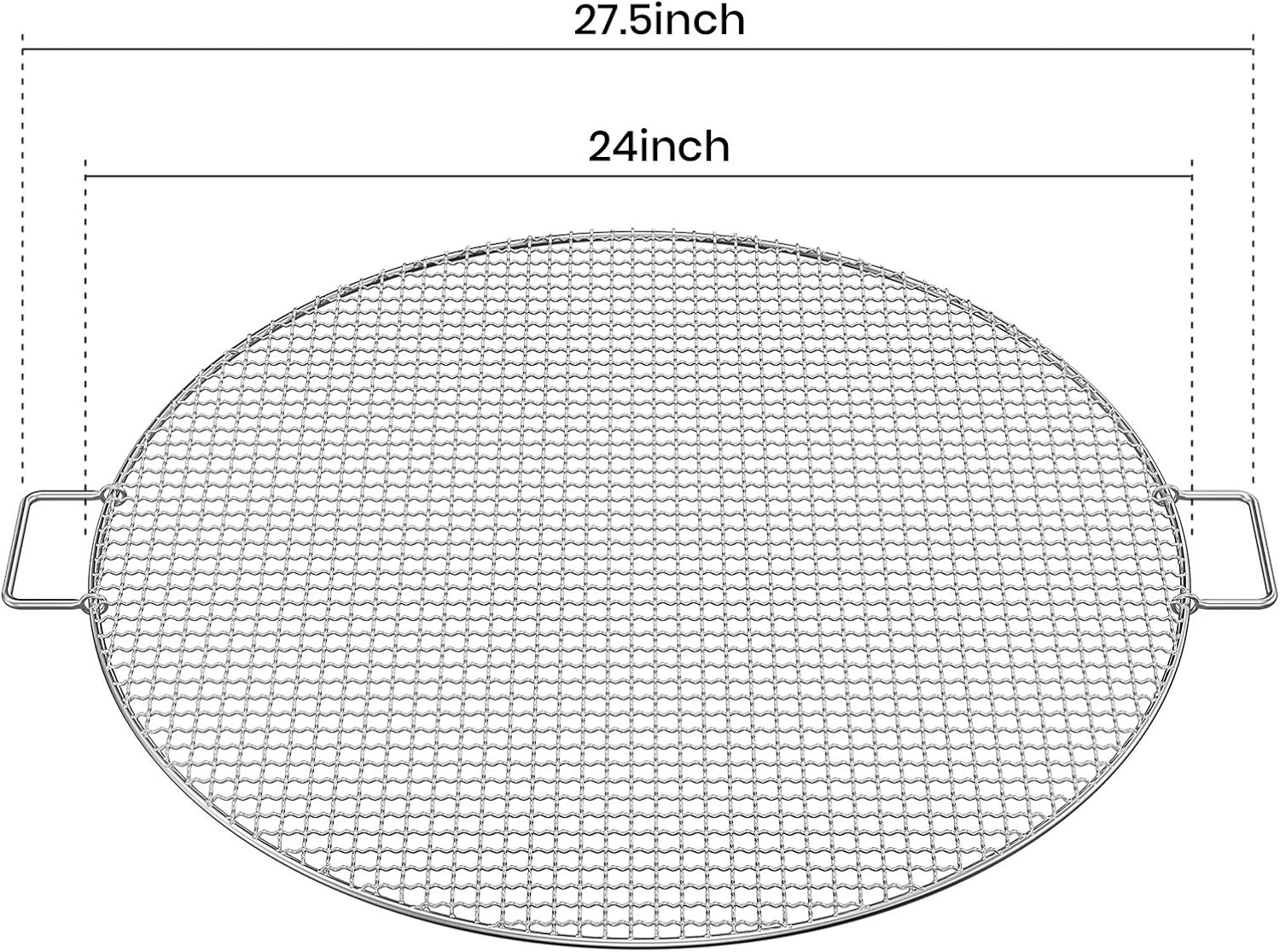 Stanbroil 24" Fire Pit Grill Grate, Stainless Steel Round Cooking Grate