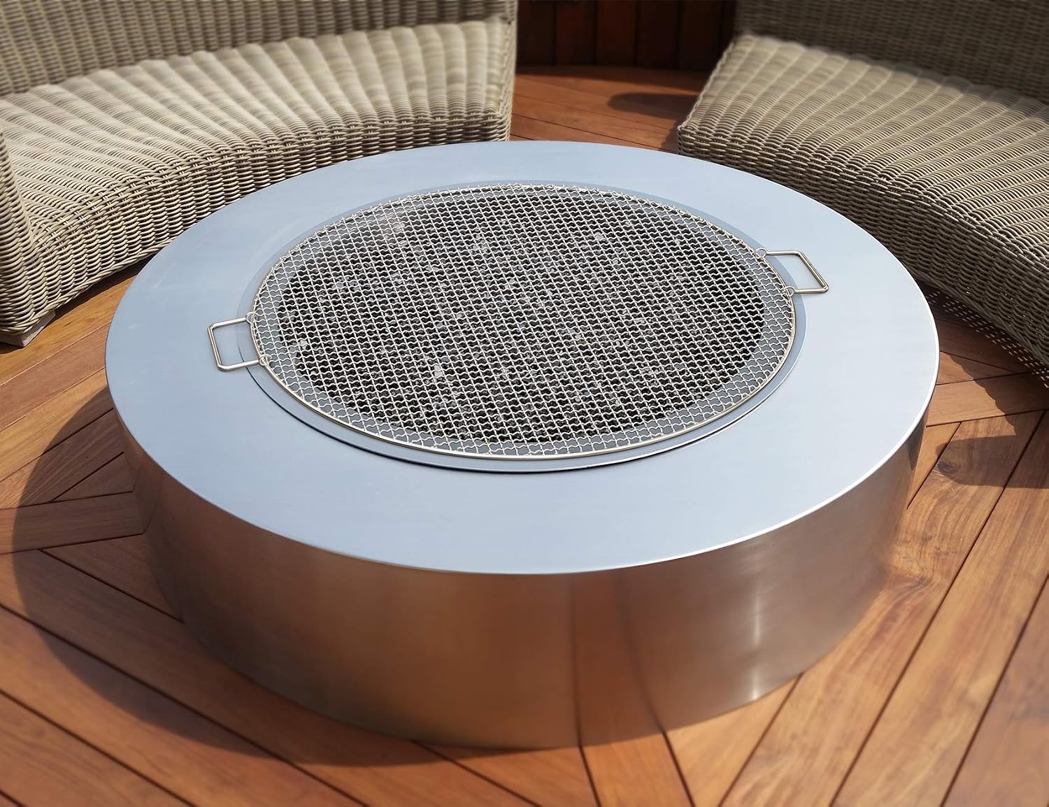 Stanbroil 24" Fire Pit Grill Grate, Stainless Steel Round Cooking Grate