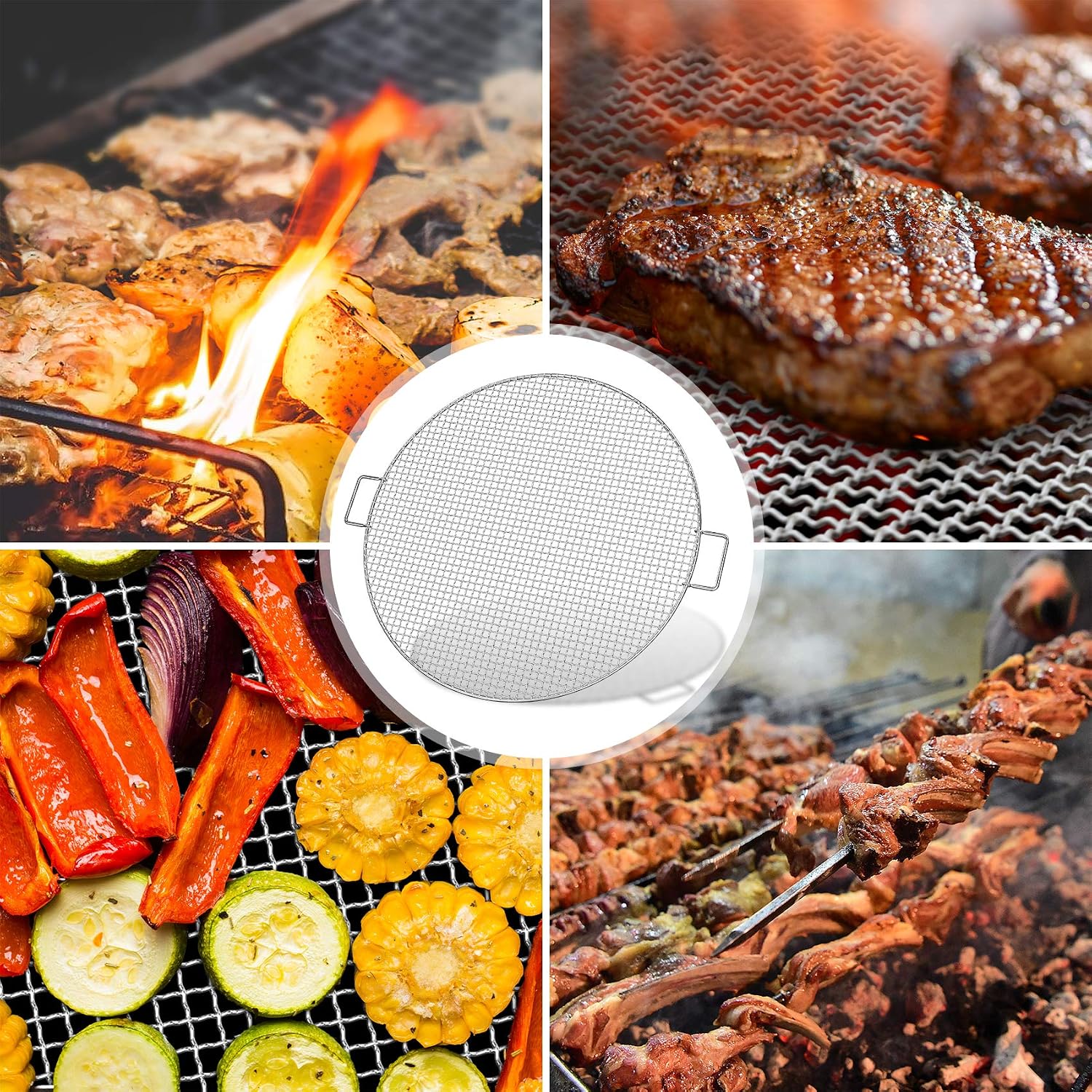 Stanbroil 24" Fire Pit Grill Grate, Stainless Steel Round Cooking Grate