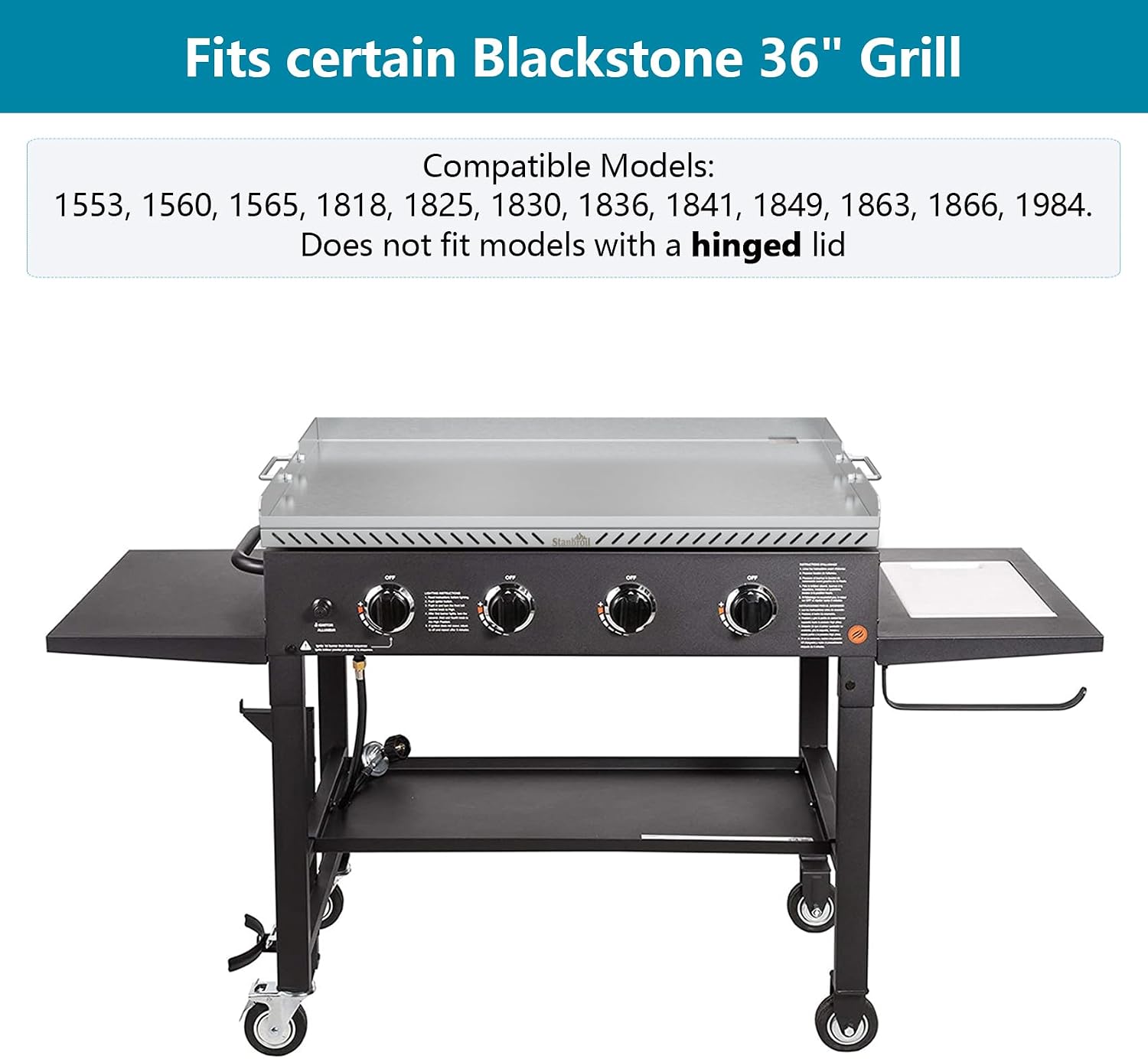 Stanbroil 36" Replacement Griddle Top for Blackstone, Right Grease Design