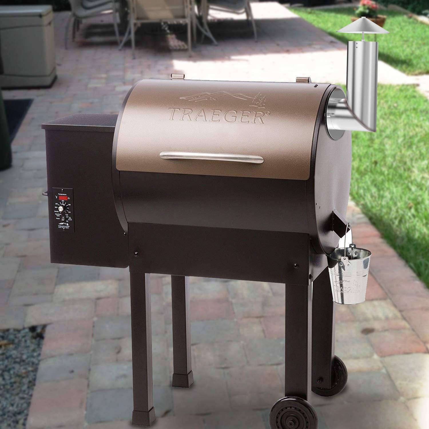 Stanbroil Pellet Grill Smoke Stack, Stainless Steel Chimney for Traeger