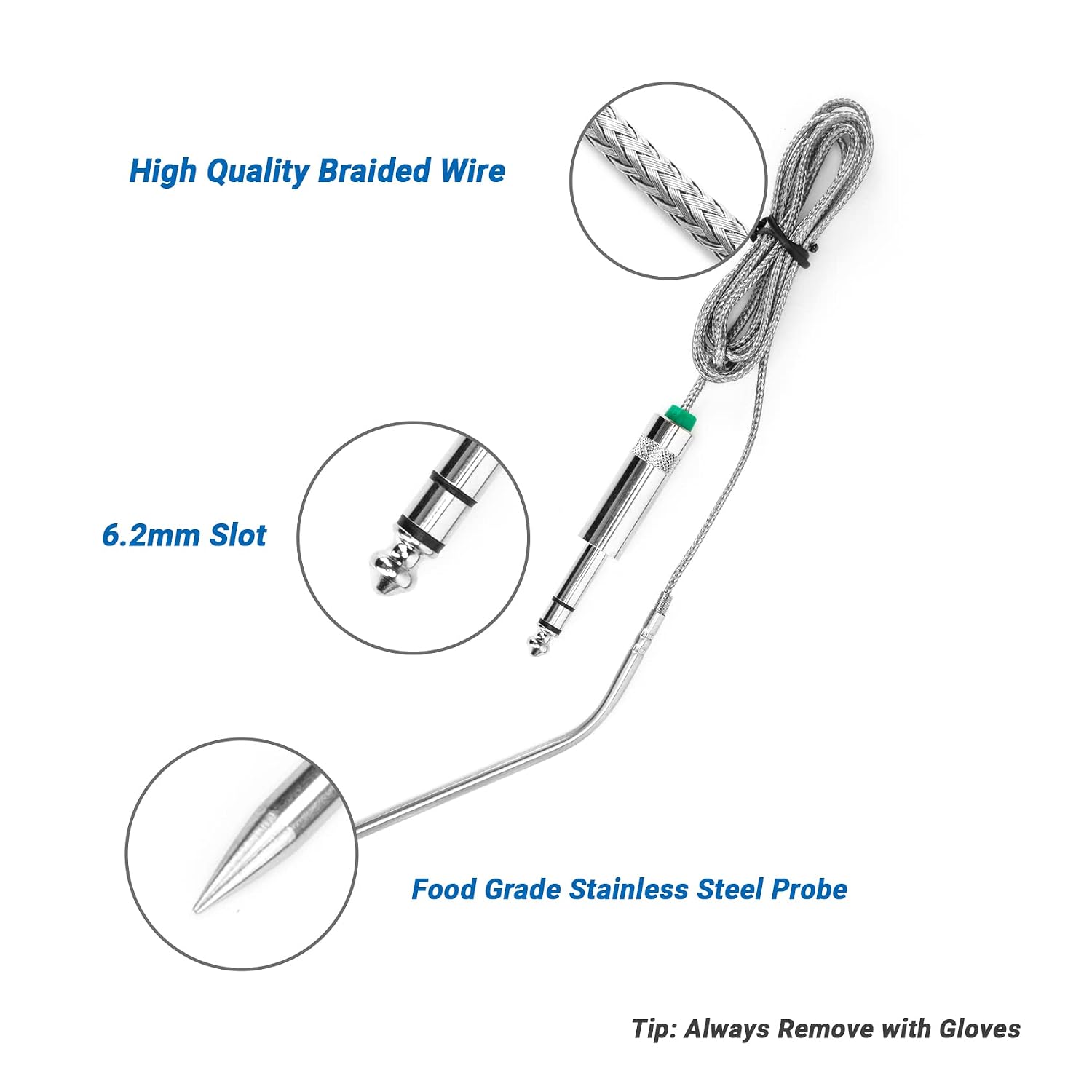 Stanbroil Meat Temperature Probe Replacement for Green Mountain Grill
