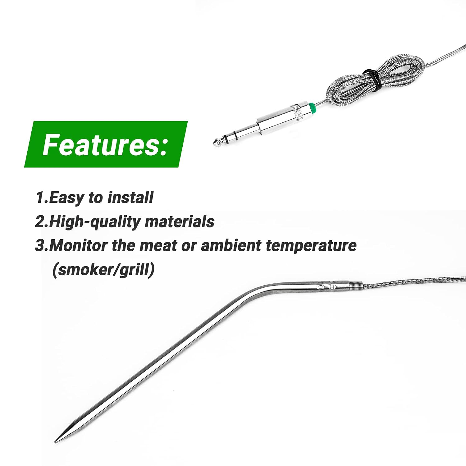 Stanbroil Meat Temperature Probe Replacement for Green Mountain Grill