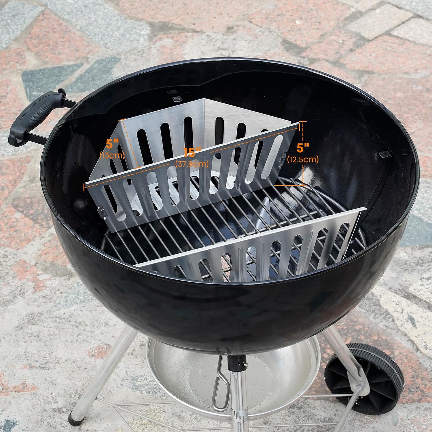 Stanbroil Stainless Steel Charcoal Basket Holder for Briquette, Wood Chips Update