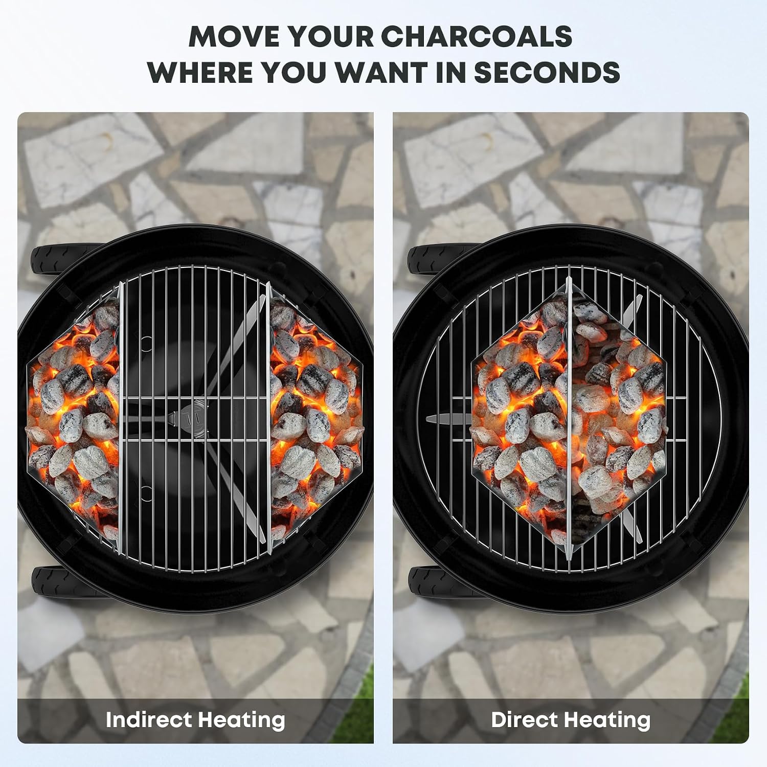 Stanbroil Stainless Steel Charcoal Basket Holder for Briquette, Wood Chips Update