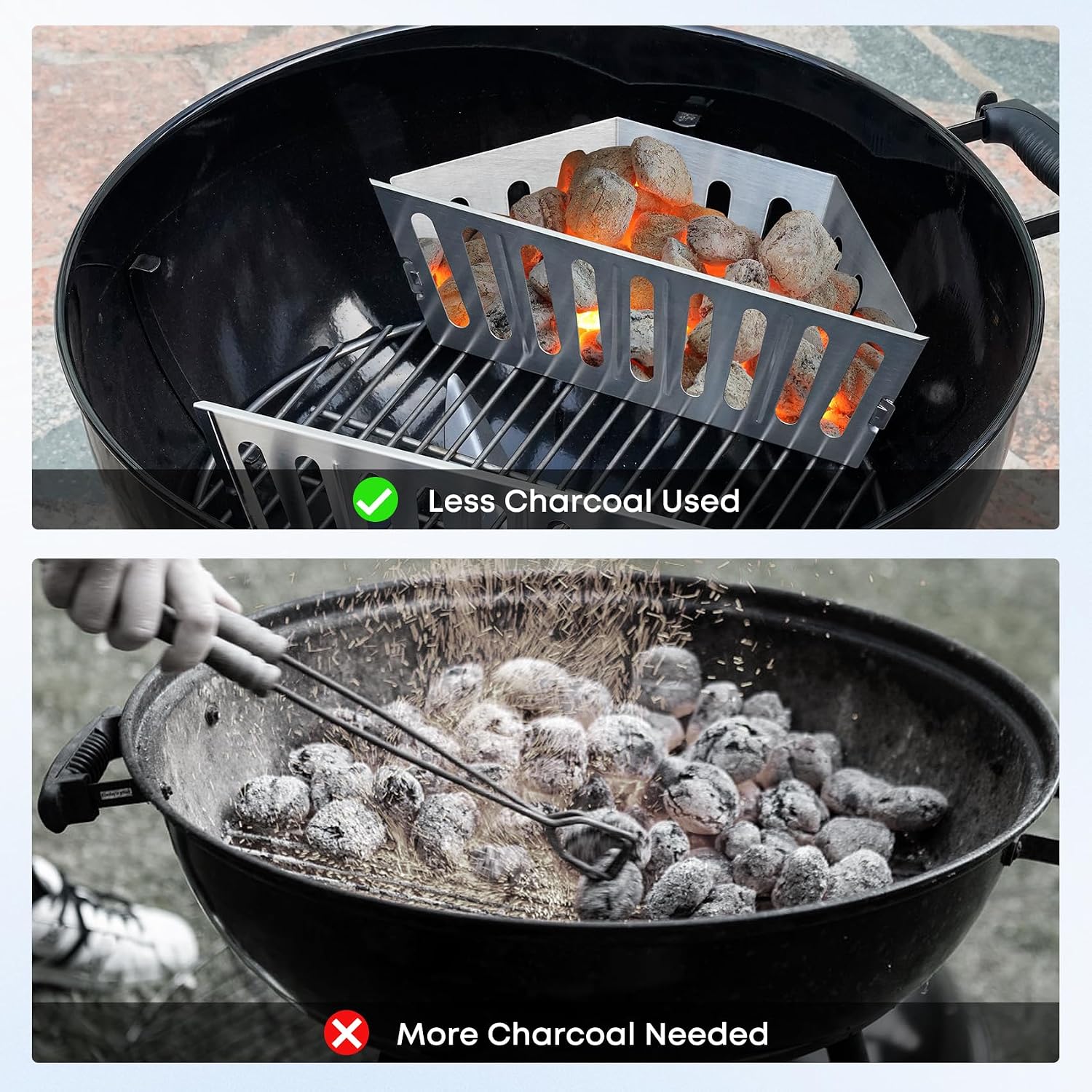 Stanbroil Stainless Steel Charcoal Basket Holder for Briquette, Wood Chips Update