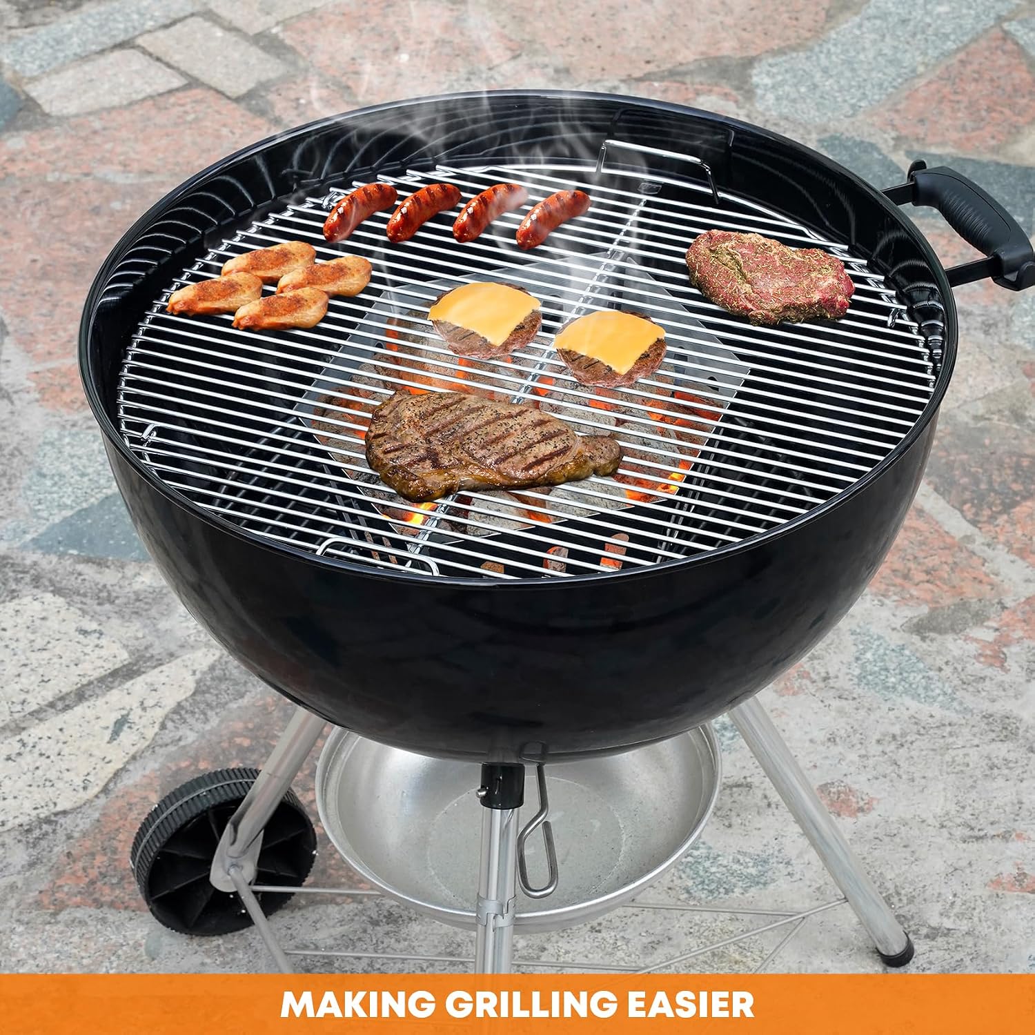 Stanbroil Stainless Steel Charcoal Basket Holder for Briquette, Wood Chips Update