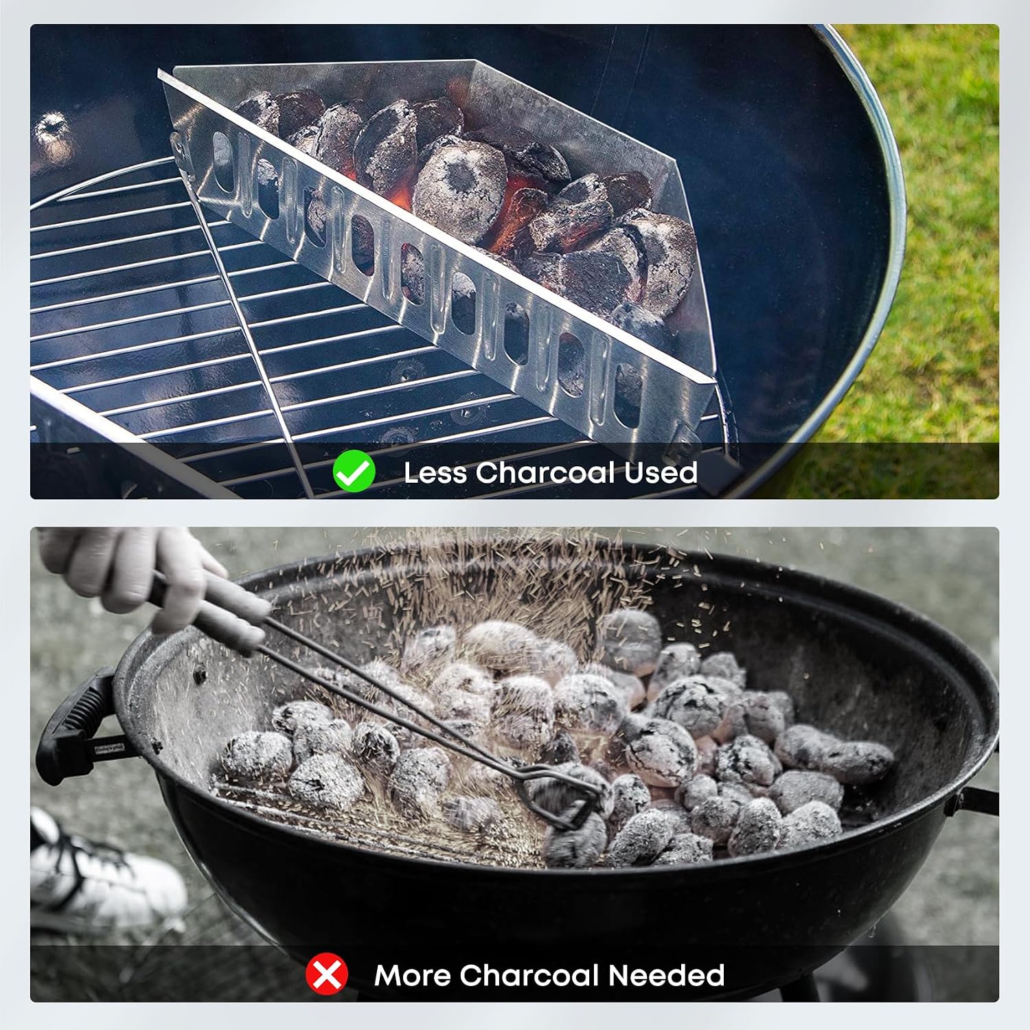 Stanbroil Charcoal Grill Basket Barbecue Grilling Charcoal Holder Normal