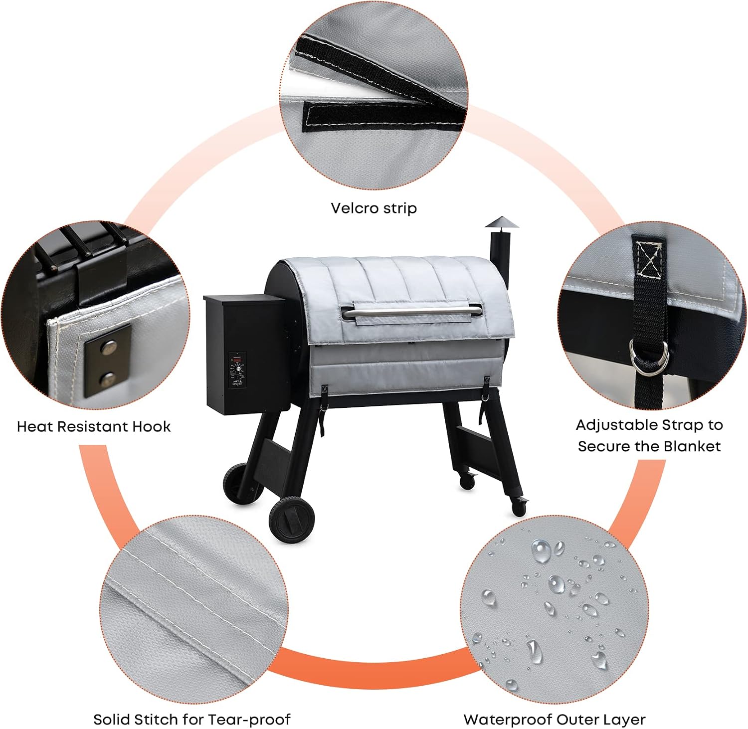 Stanbroil Grill Insulation Blanket for Traeger 34 Series and Texas Grill