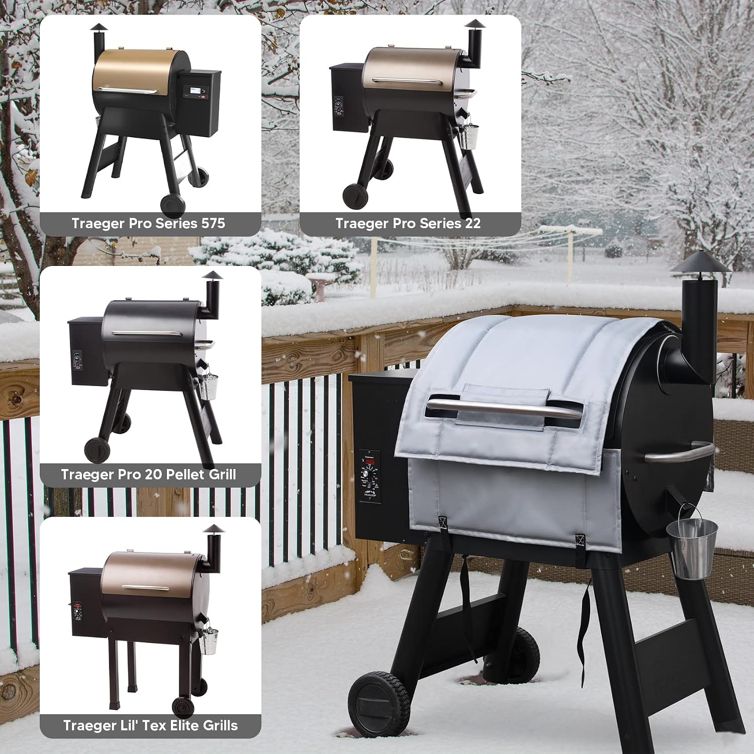 Stanbroil Grill Insulation Blanket for Traeger Pro 575 Ironwood 650 Grill