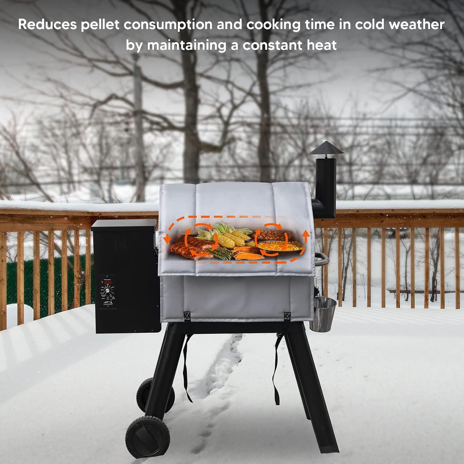 Stanbroil Grill Insulation Blanket for Traeger Pro 575 Ironwood 650 Grill