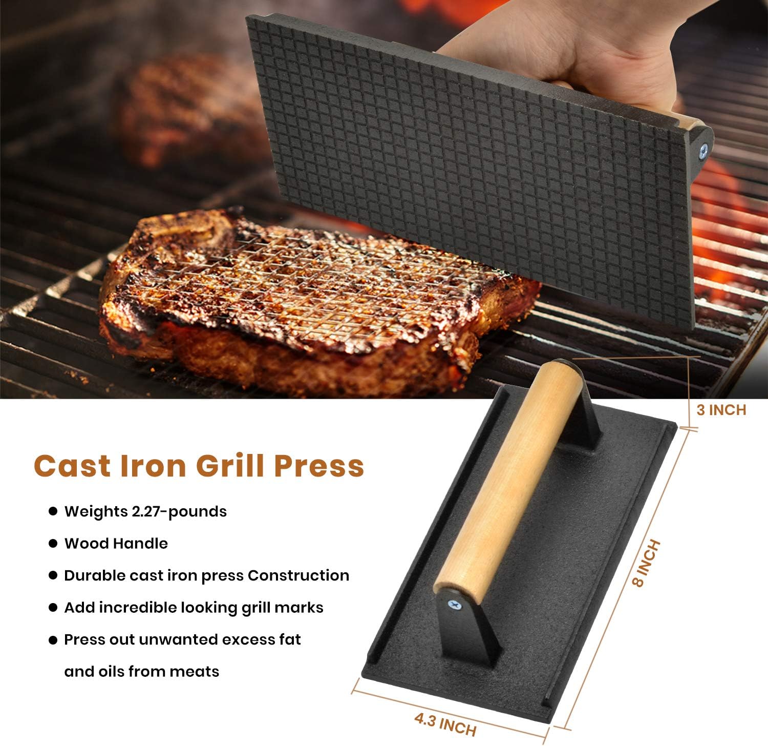 Stanbroil Large Metal Griddle Spatula Set Kit