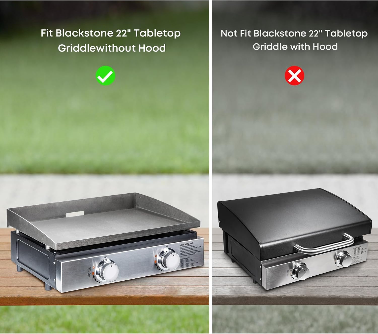 Stanbroil Griddle Cover Fits Blackstone 22" Tabletop Griddle Without Hood