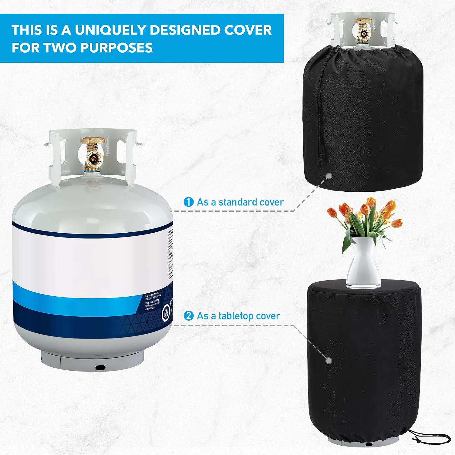 Stanbroil Propane Tank Cover for Standard 20lb Tank Cylinder Tabletop Cover
