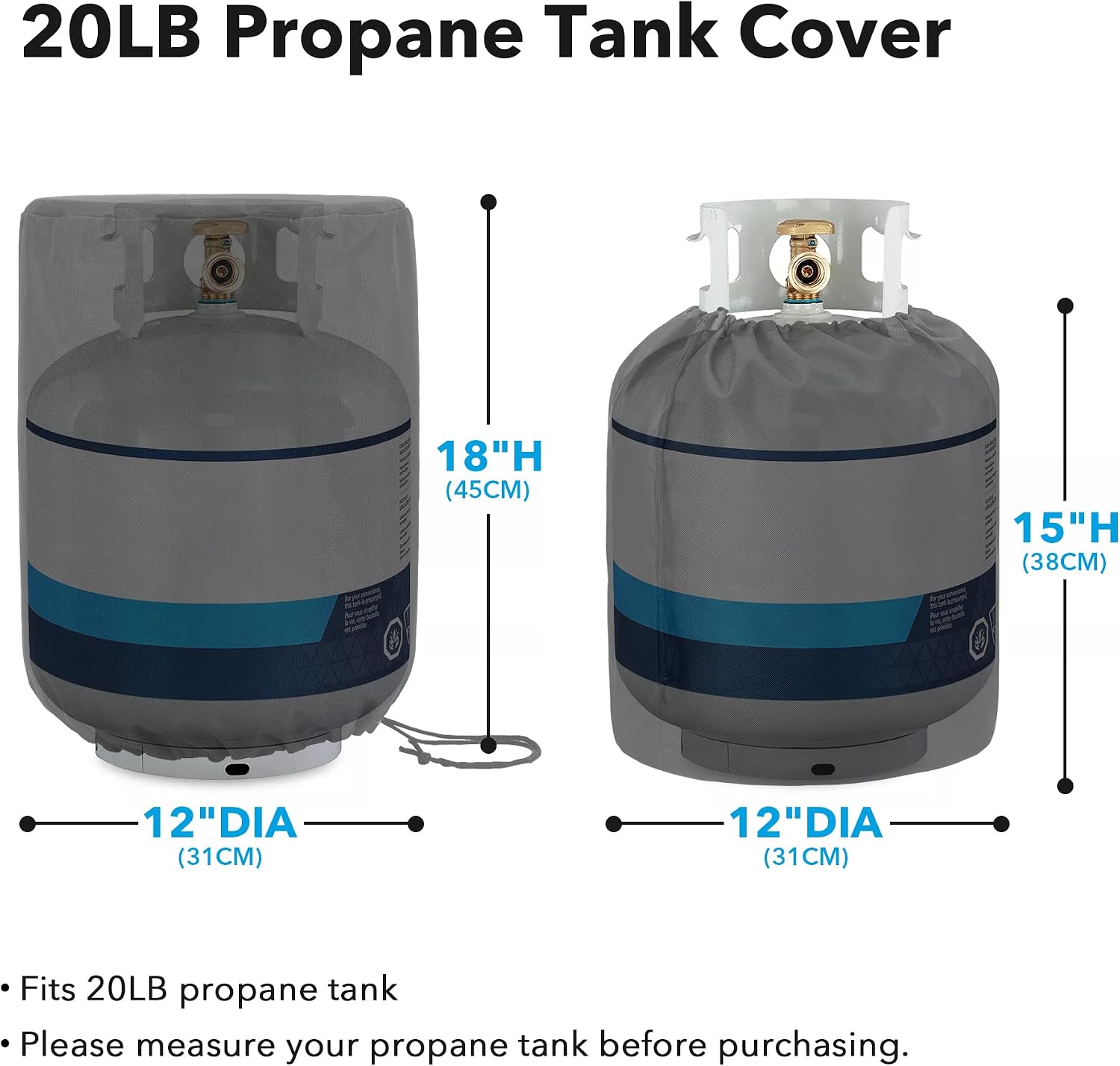 Stanbroil Propane Tank Cover for Standard 20lb Tank Cylinder Tabletop Cover