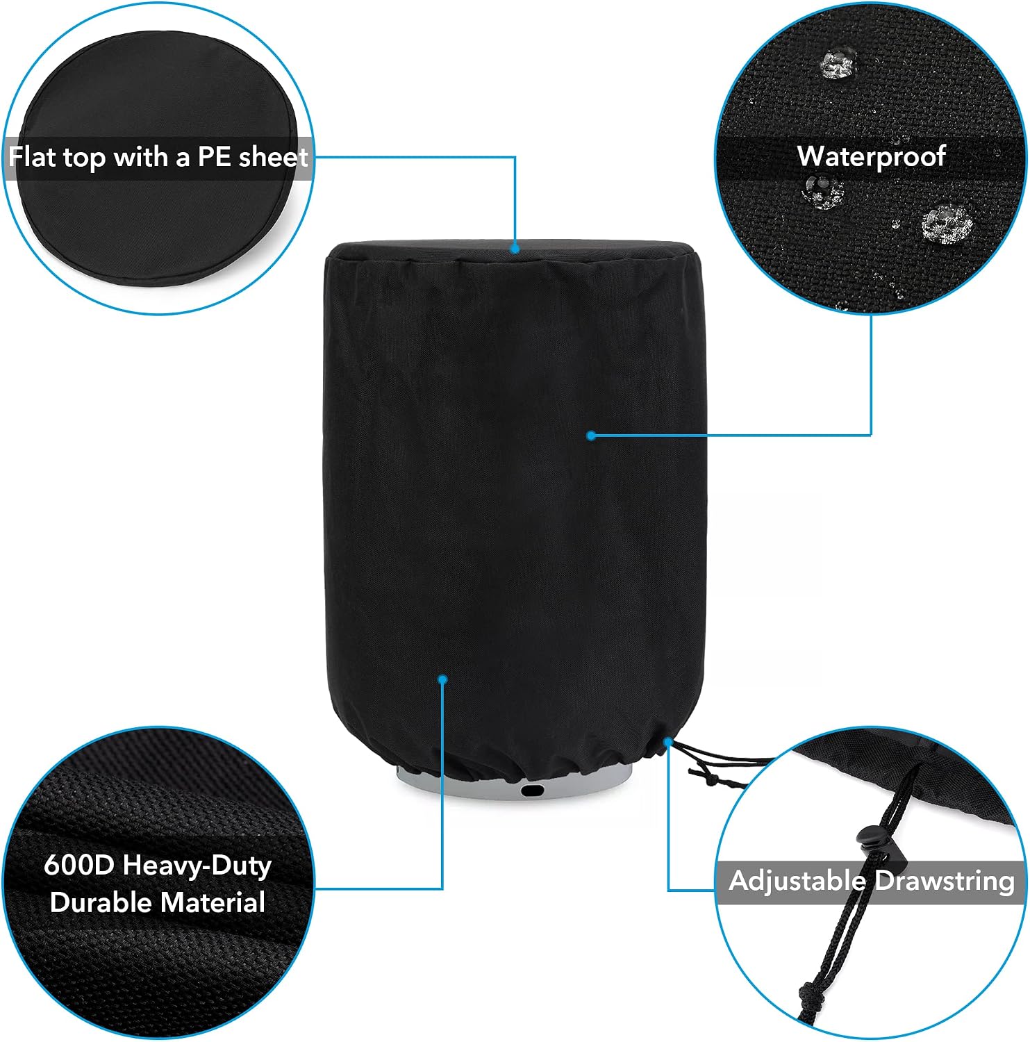 Stanbroil Propane Tank Cover for Standard 20lb Tank Cylinder Tabletop Cover