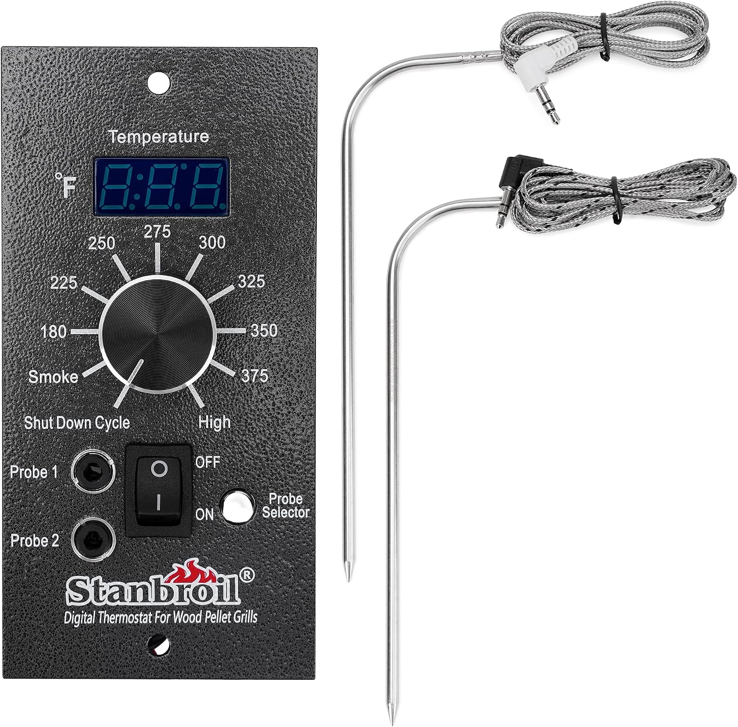 Stanbroil Controller Replacement for Traeger Pellet Grills, Upgraded Control Panel with 2 Pcs Meat Probes