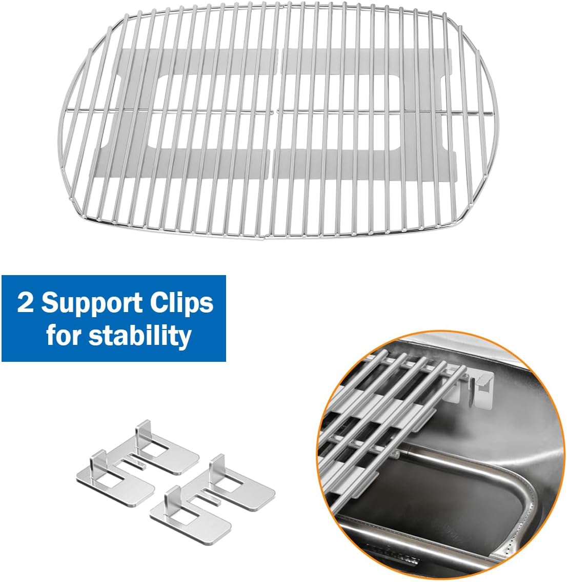 Stanbroil Cooking Grate for Weber Q200Q2000 Series Grill, 2 Pack