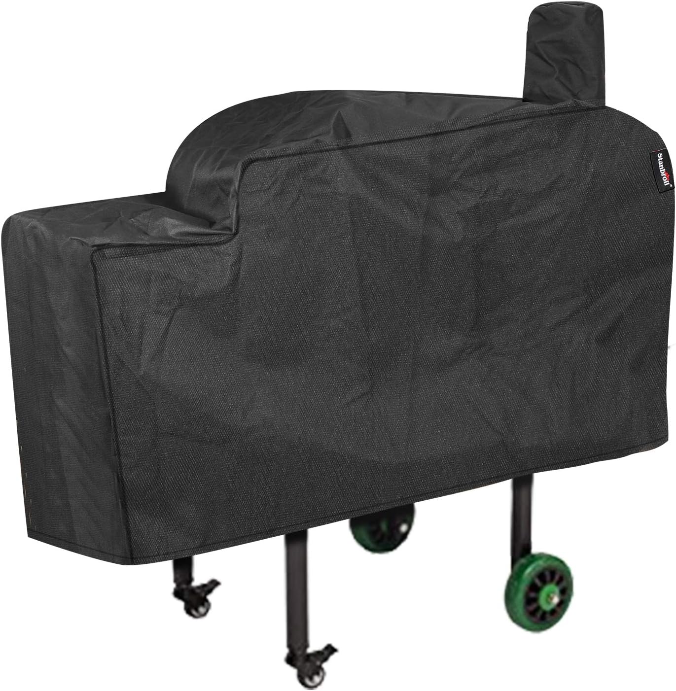 Stanbroil Grill Cover for Green Mountain Grill GMG-3001 Daniel Boone Choice and Prime Standard Grills with Side Shelf Folds