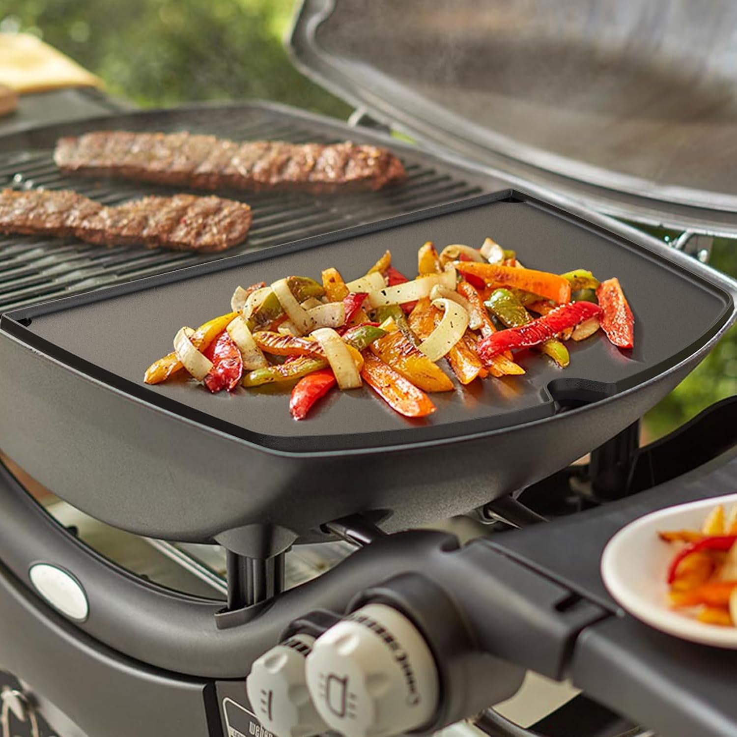 Stanbroil Reversible Griddle Plate for Weber Q200 Q2000 Series Grills