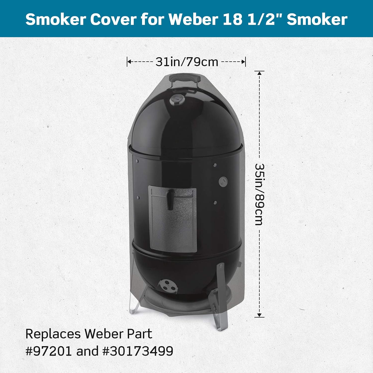 Stanbroil Grill Cover for 18" Smokey Mountain Cooker Weber Part 97201