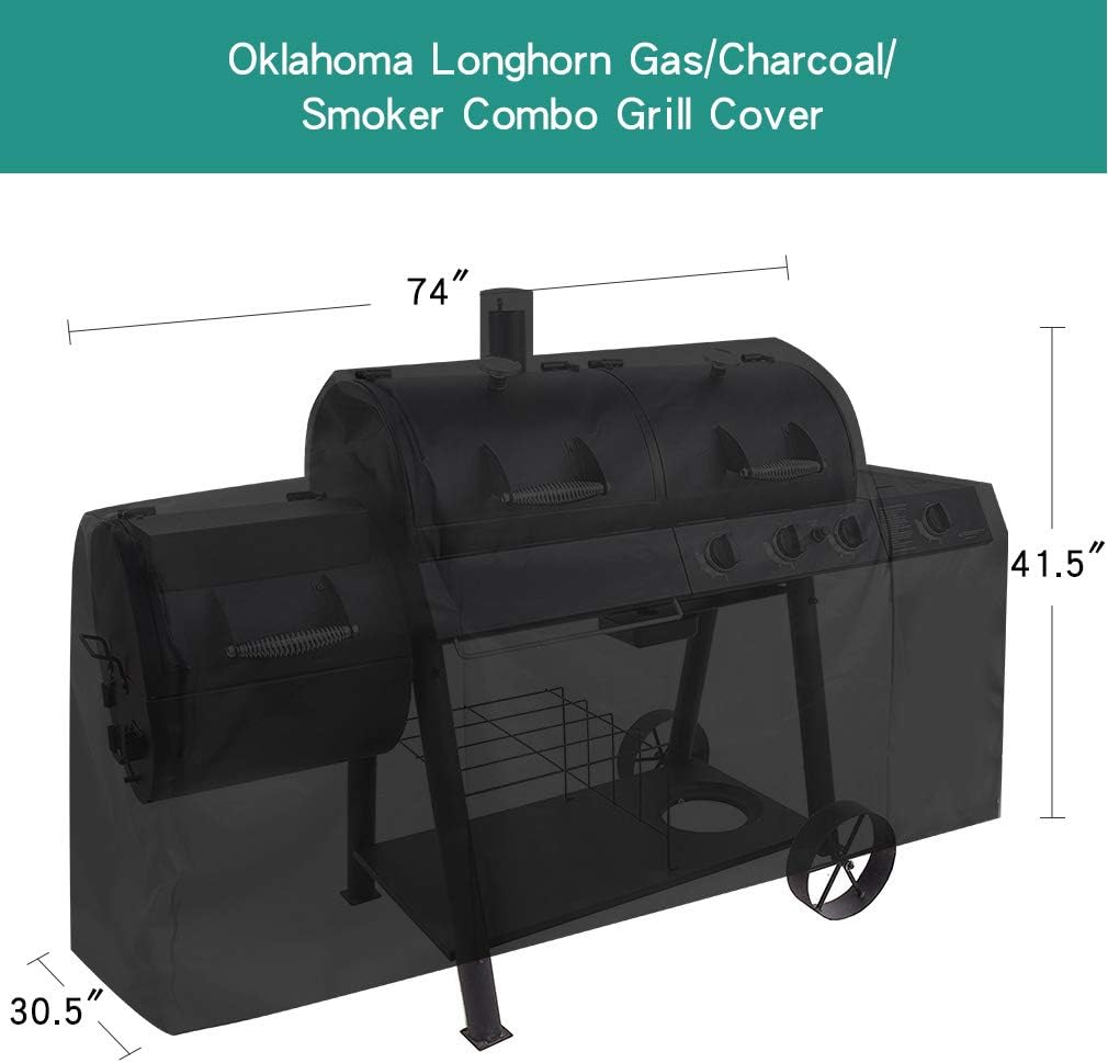 Stanbroil Grill Cover for Oklahoma Joe's Longhorn Combo Charcoal Smoker