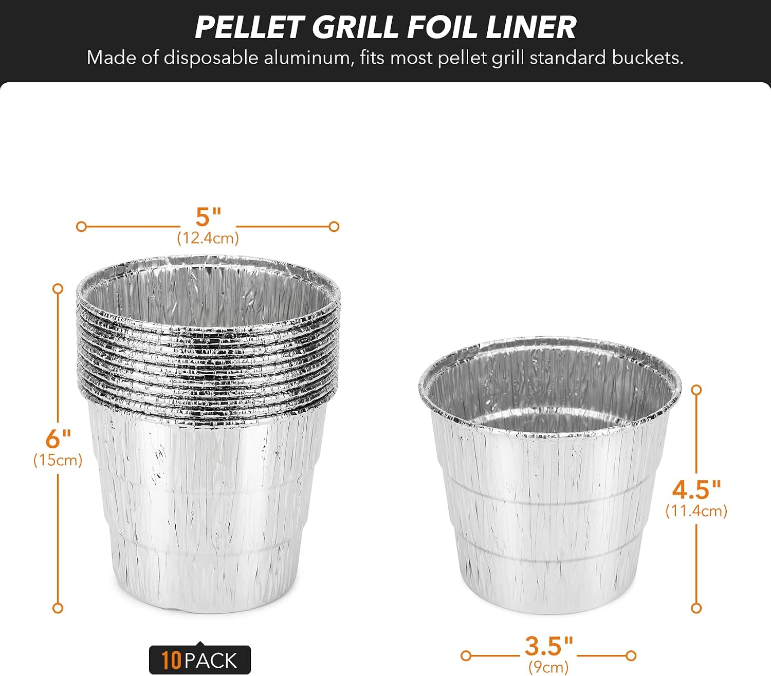 Stanbroil Grill Grease Bucket and 10-Pack Bucket Liners