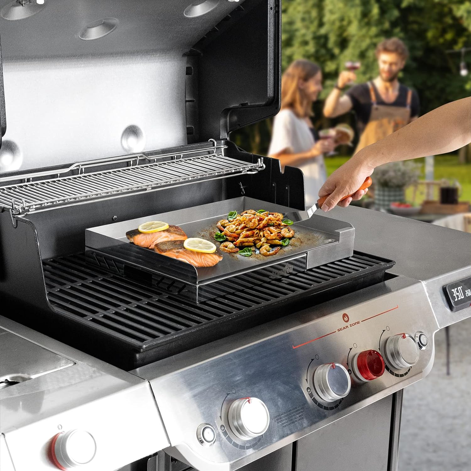 Stanbroil Stainless Steel Griddle for Gas Grill, 18" x 13"