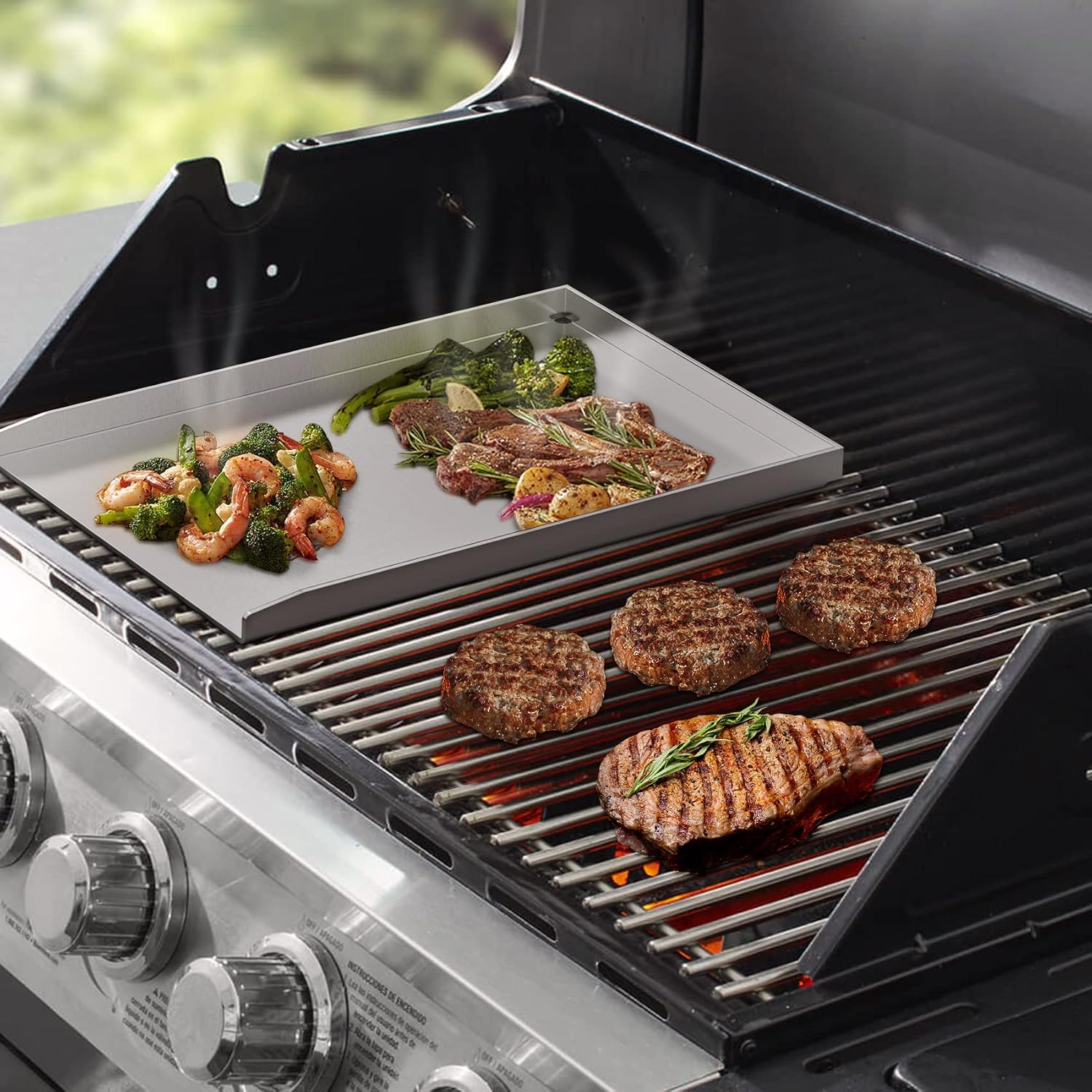 Stanbroil Stainless Steel Griddle Pan for Weber Spirit Grill