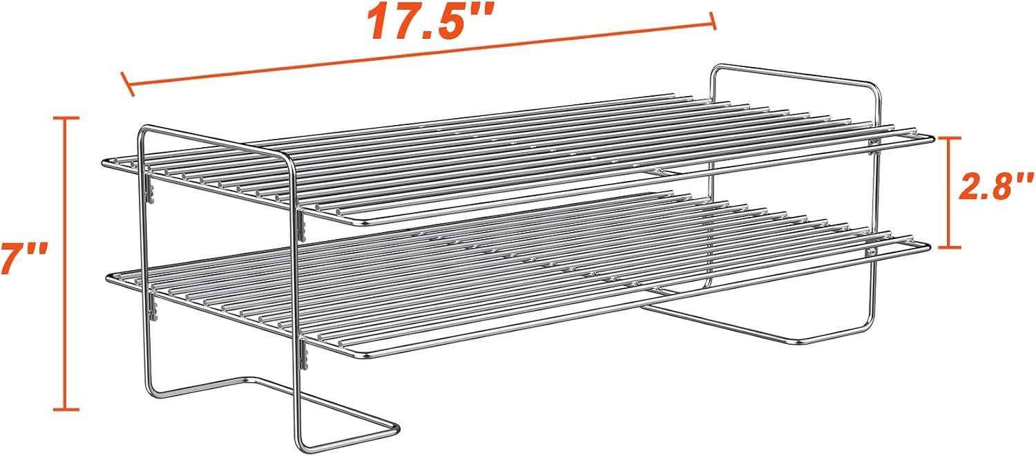 Stanbroil 17" Stainless Steel Warming Rack for Pellet & Gas Grills