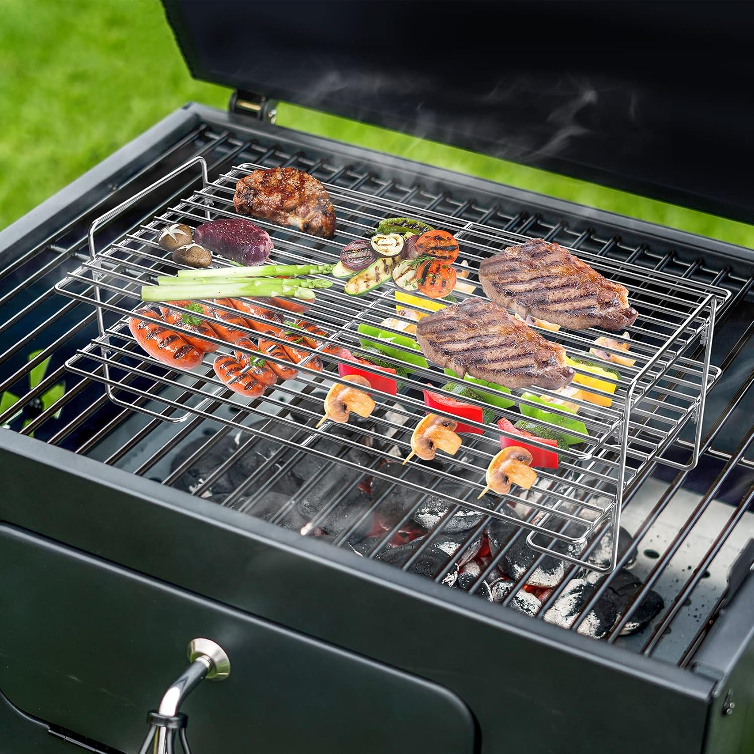 Stanbroil 17" Stainless Steel Warming Rack for Pellet & Gas Grills