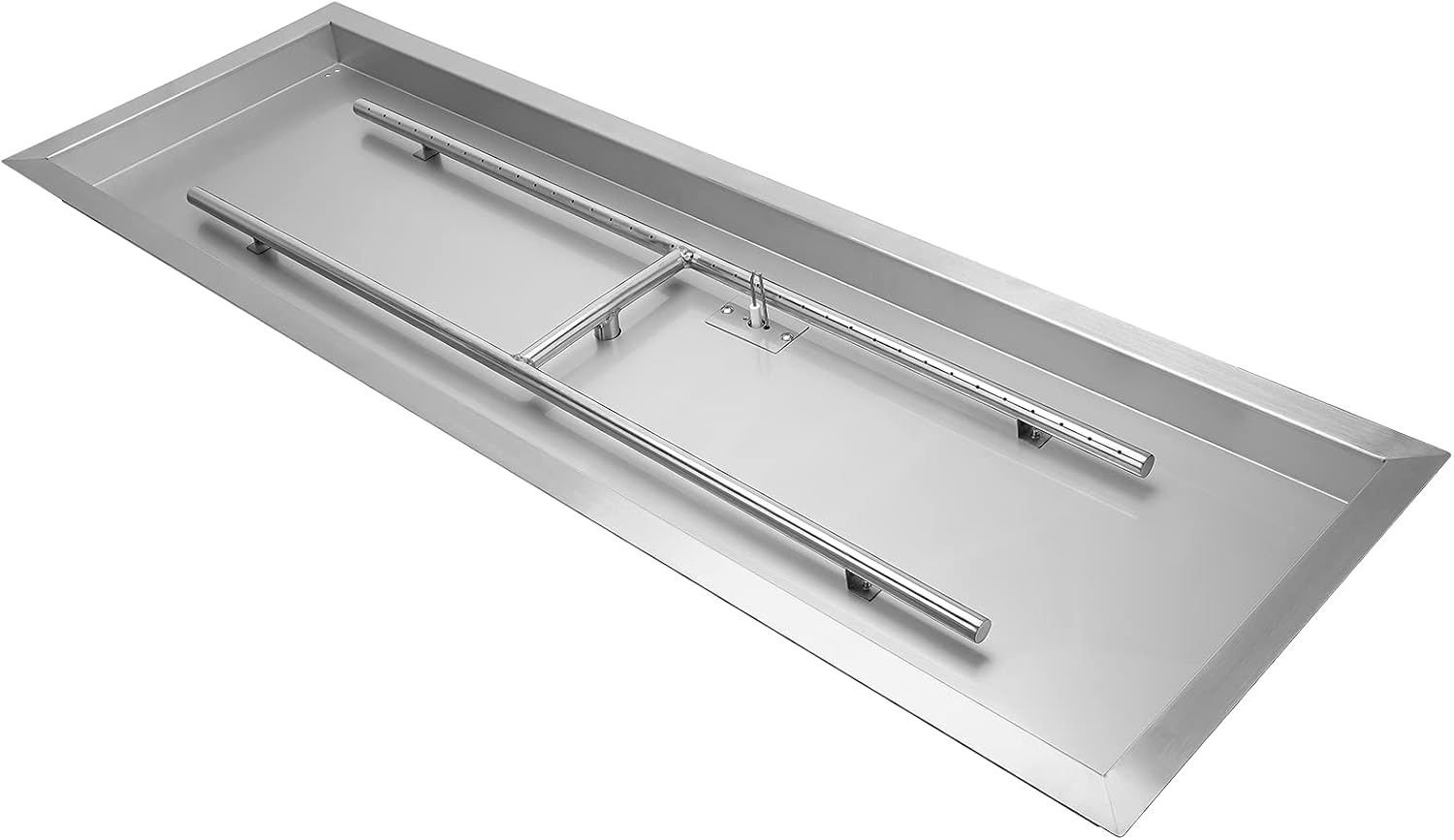 Stanbroil 24 x 8 Inch Rectangular Drop-in Fire Pit Pan with H-Burner,