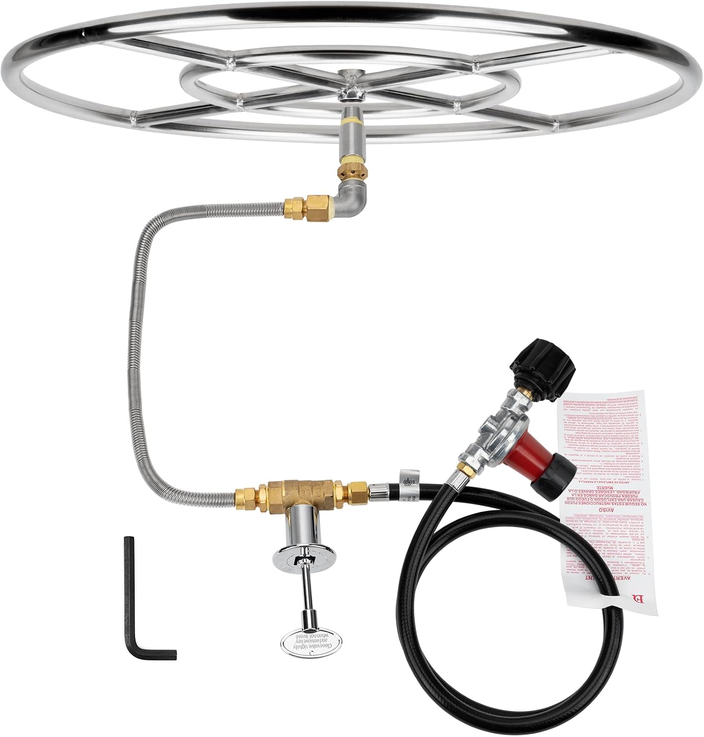 Stanbroil Propane Gas Fire Pit Stainless Steel Burner Ring Installation Kit