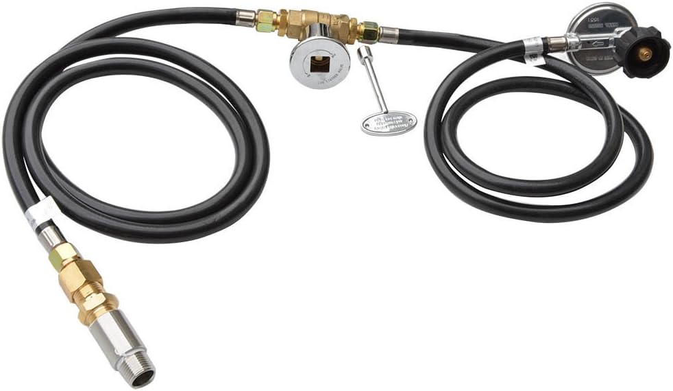 Stanbroil Fire Pit Installation Hose with Shut-Off Valve for Propane Gas
