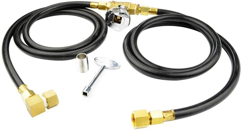 Stanbroil Fire Pit Installation Hose with Shut-Off Valve for Natural Gas