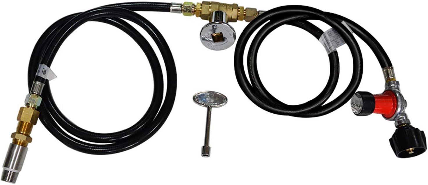 Stanbroil Fire Pit Installation Hose with Shut-Off Valve for Propane Gas