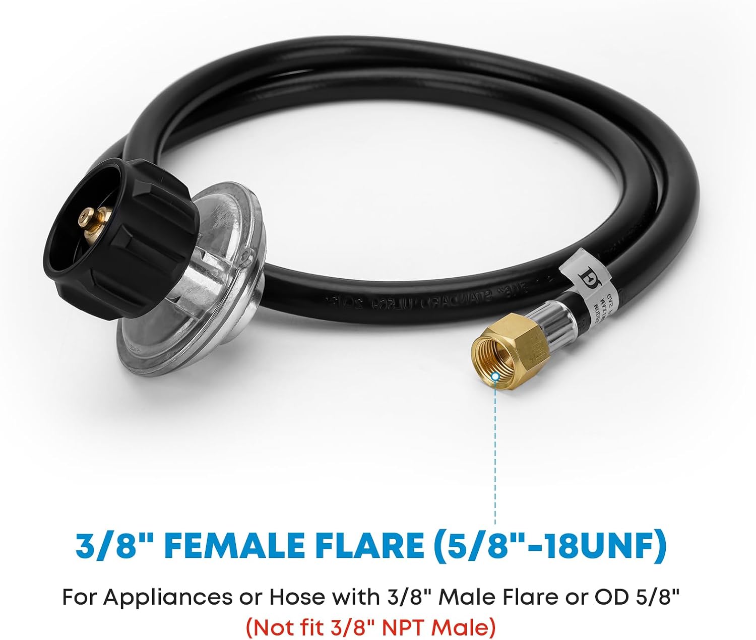 Stanbroil 4FT QCC1 Vertical Low Pressure Propane Hose and Regulator