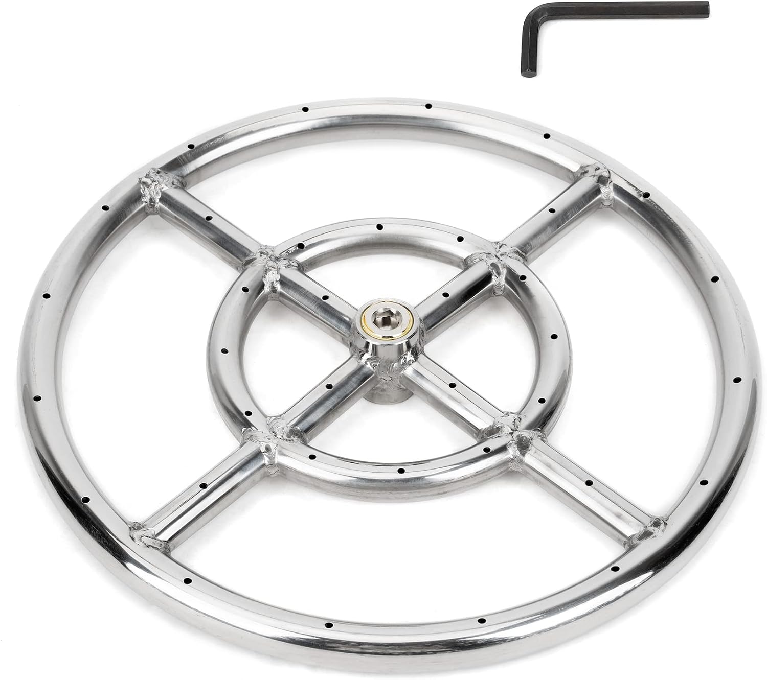 Stanbroil 12 Inch Round Fire Pit Burner Ring for Natural Gas & Propane
