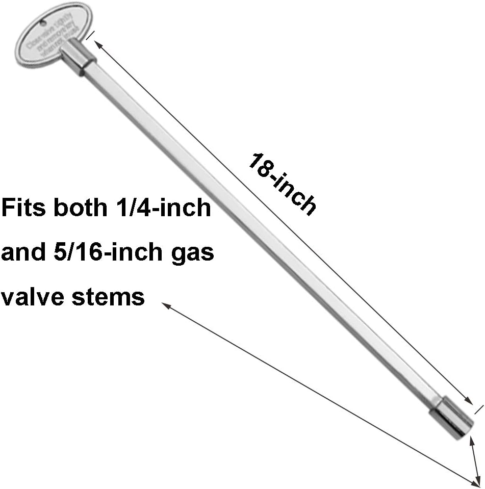 Stanbroil Universal 18-Inch Gas Valve Key, Polished Chrome