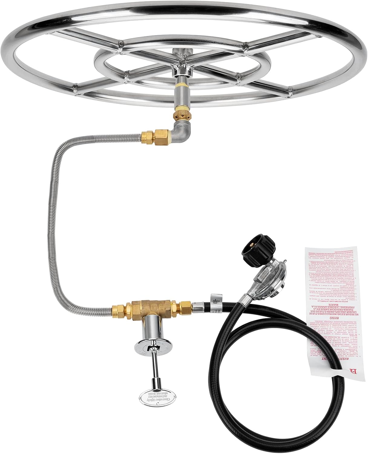 Stanbroil Propane Gas Fire Pit Stainless Steel Burner Ring Installation Kit
