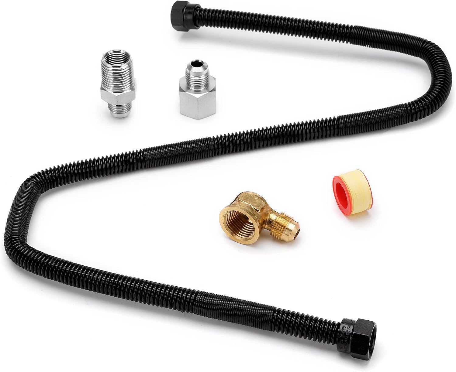 Stanbroil 38" X 30" Non-Whistle Flexible Flex Gas Line Connector Kit