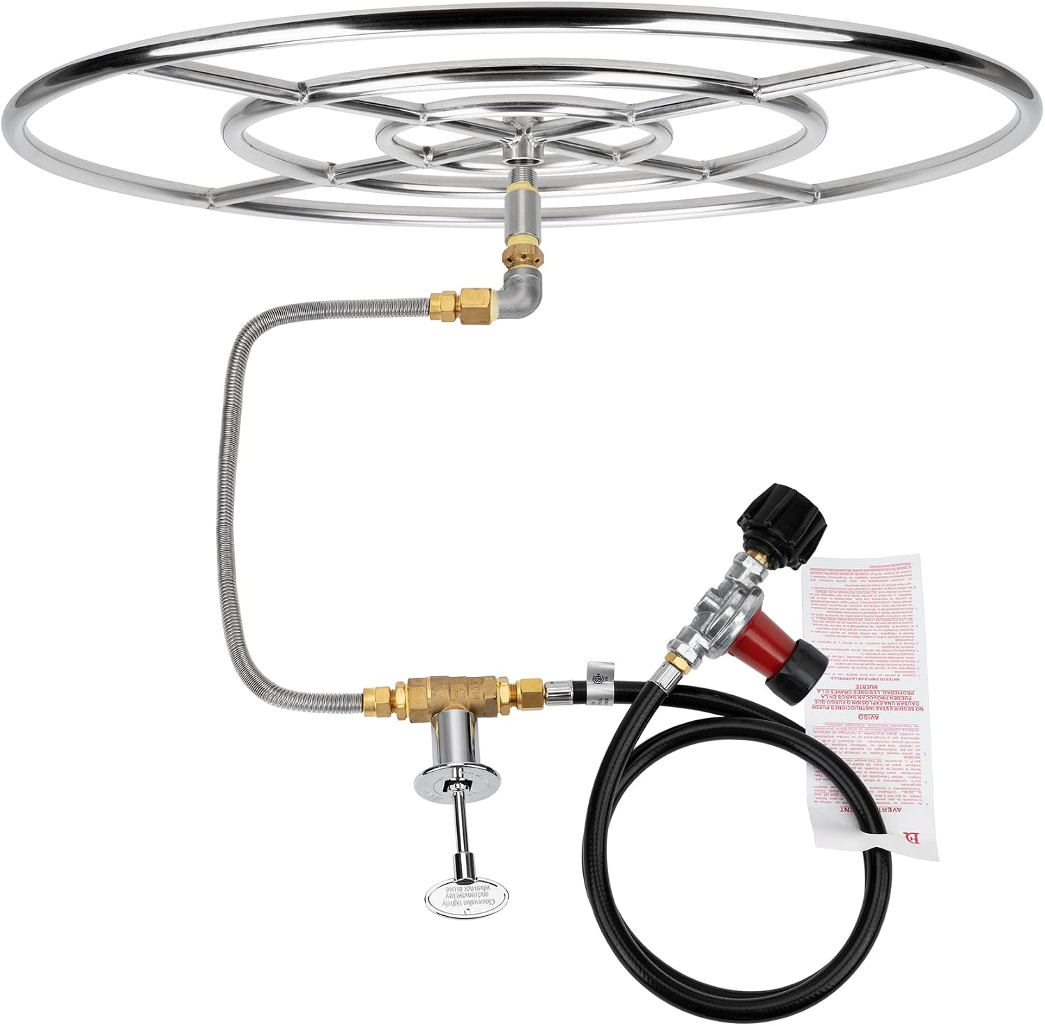 Stanbroil Propane Gas Fire Pit Stainless Steel Burner Ring Installation Kit