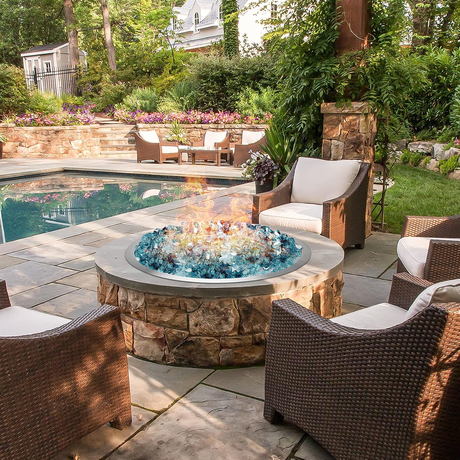 Stanbroil 25 Inch Drop-in Round Natural Gas Fire Pit Kit