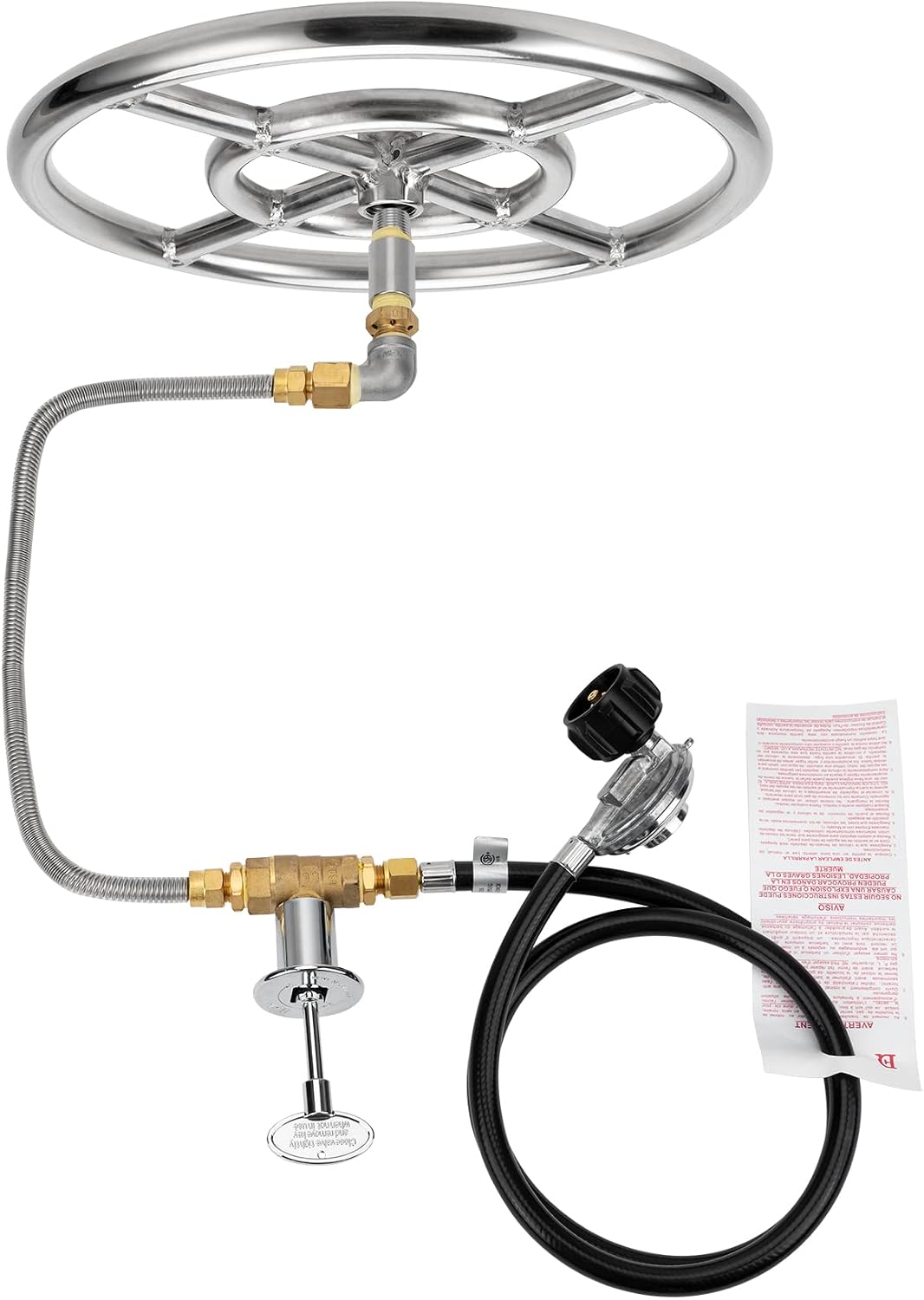 Stanbroil Propane Gas Fire Pit Stainless Steel Burner Ring Installation Kit
