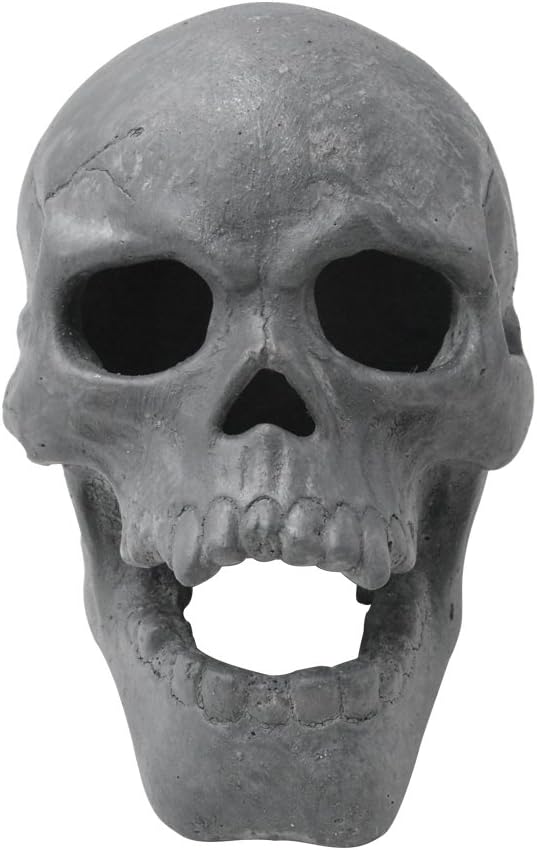 Stanbroil 9 Inch Imitated Human Skull Gas Log for Fireplace Fire Pits Decor Black