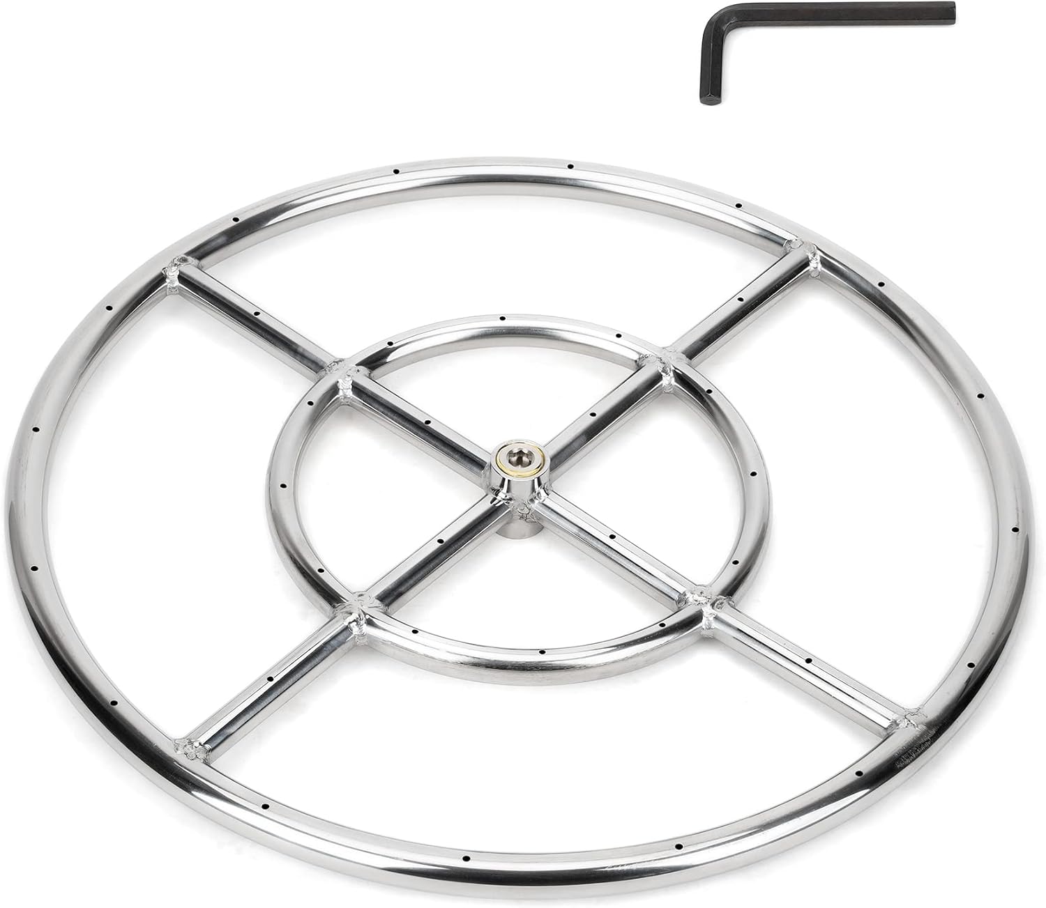 Stanbroil 18 Inch Round Fire Pit Burner Ring for Natural Gas & Propane