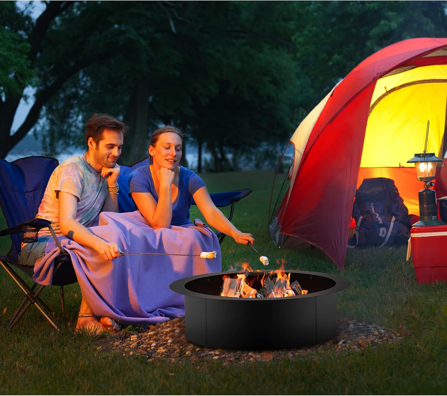 Stanbroil 30" Fire Pit Ring Insert for Wood Burning Fire Pit