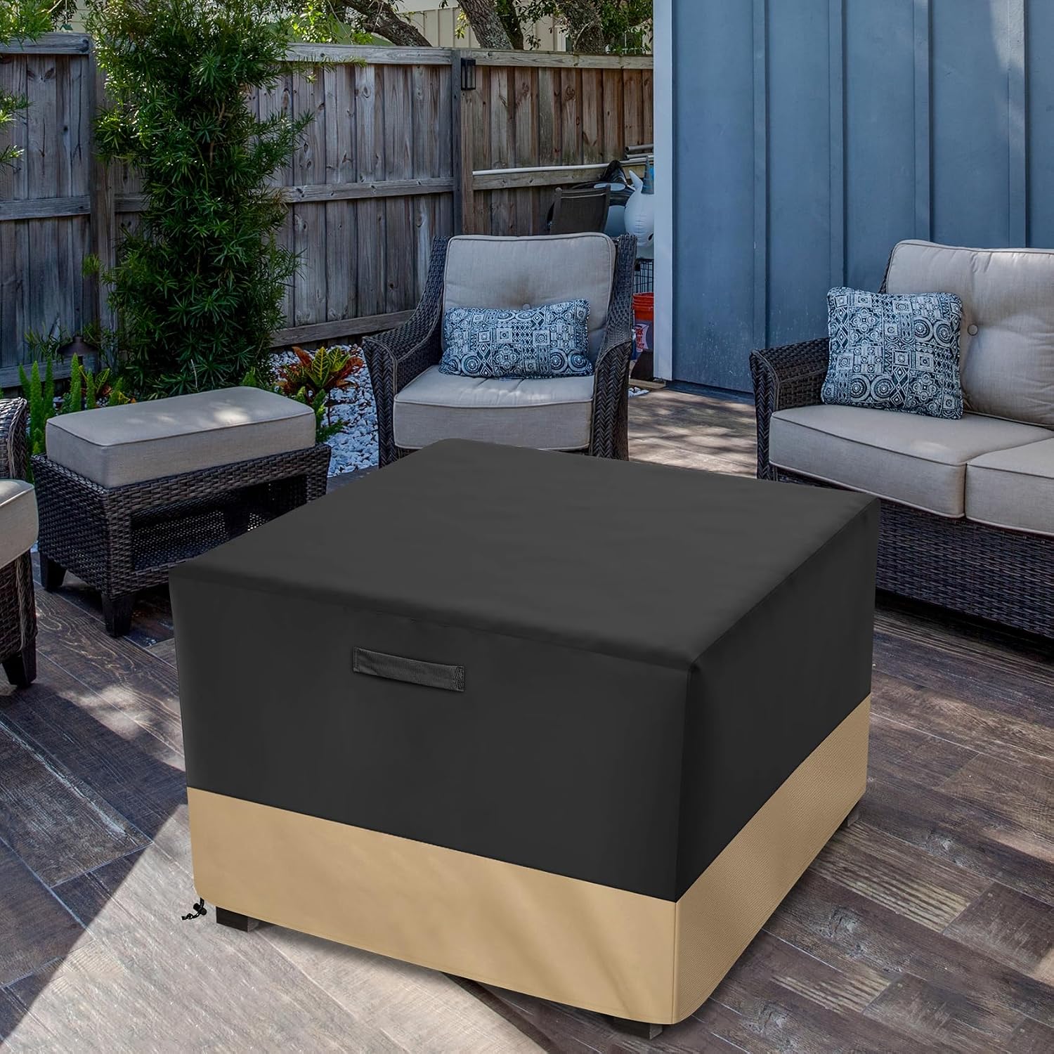 Stanbroil 40 Inch Patio Square Fire Pit Cover, Outdoor Furniture Cover