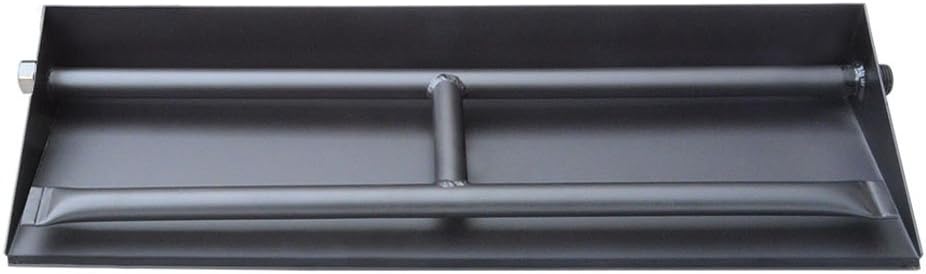 Stanbroil 20.5 Inch Gas Fireplace Dual Burner Pan, Black Steel